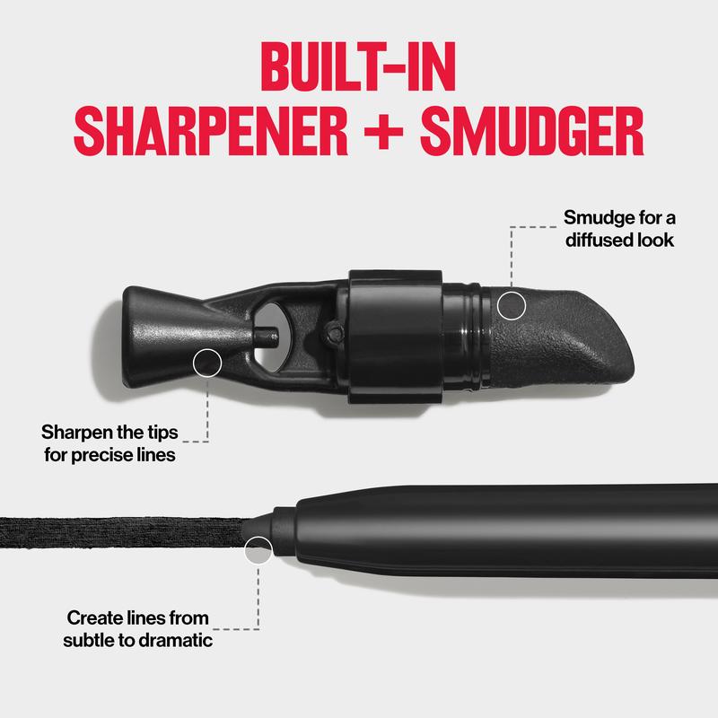 Revlon ColorStay Matte Eyeliner - Waterproof, Long-Wear, Smudge-Proof, 24-Hour Wear, with Built-In Sharpener