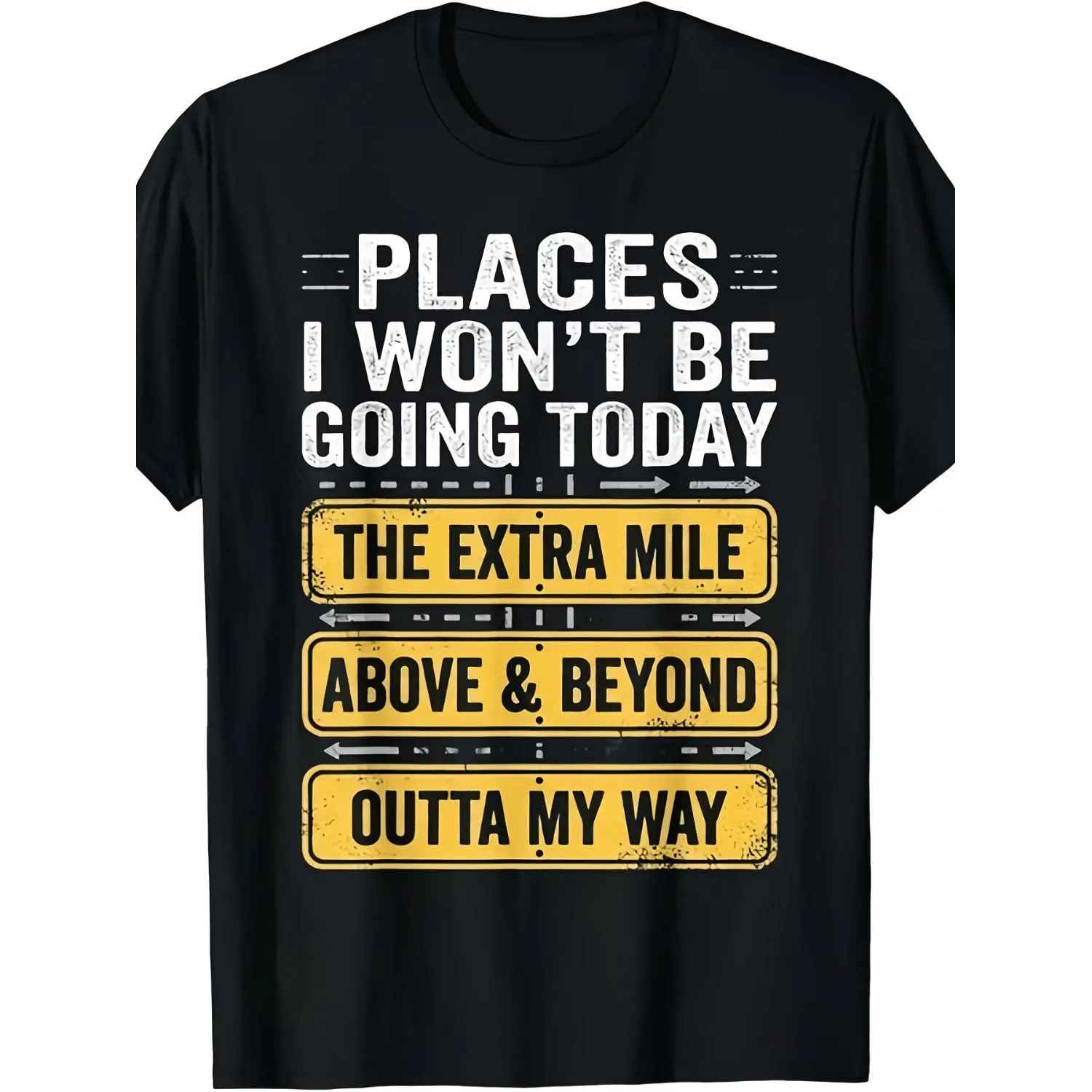 Women's Humor Graphic Tee, Breathable Cotton Short-Sleeve Shirt with "Places I Won't Be Going Today" Slogan, Soft Round Neck, Machine Washable Casual Top for All Seasons, Tops, Shortsleeve