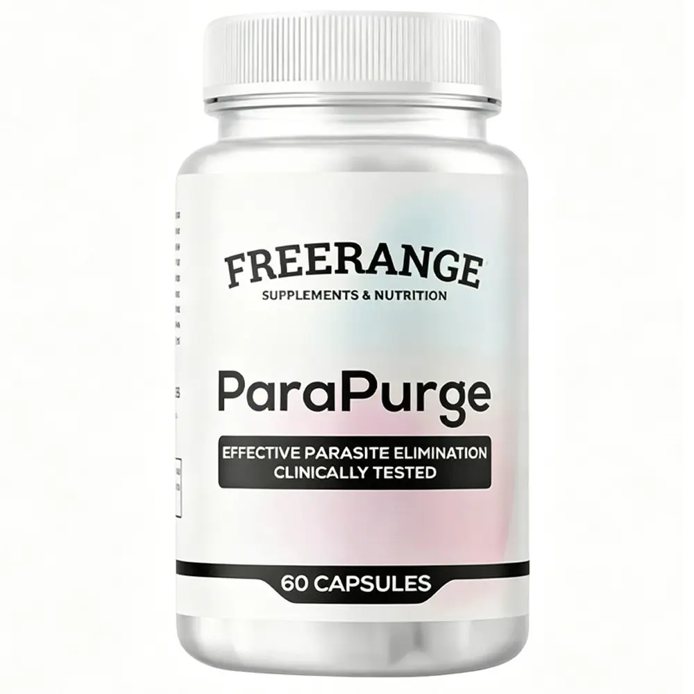 1-3 Pack FreeRange ParaPurge Advanced Parasite Cleanser, Digestive Support Capsules, Gut Balance and Daily Nutritional Support, 60 Capsules