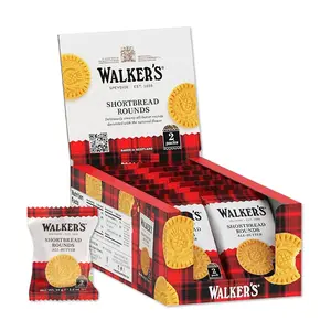 Walker's Shortbread Rounds, Pure Butter Shortbread Cookies, Snack Pack, 1.2 Oz (Pack of 22)