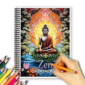 Zen Coloring Book Buddha Theme, Healing Illustrations, Mindfulness Adult Coloring Experience, Stress Relief, Relaxing Activity