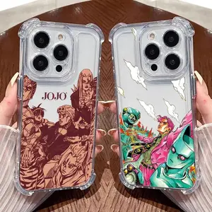 "JoJo's Bizarre Adventure" Anime-Themed Transparent Phone Case — Compatible with iPhone 17/16/15/14/13 Series. A Fan-Favorite Protective Case.