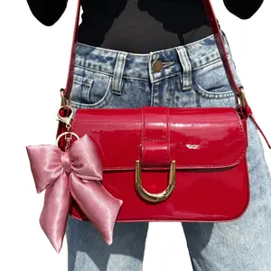Puffy Bow Bag Charm or Key Ring, Compact 4x5 Inches, Stylish Accessory for Everyday Use