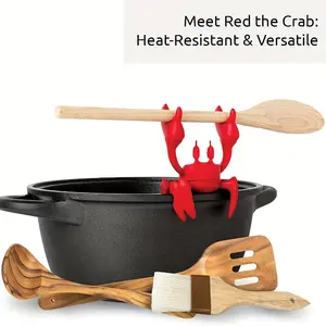 1pc Multi-functional spoon rest and steam release, slip-resistant, heat resistant.