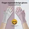 Unisex Fingerless Sports Gloves, Sun Protection, Upf50+, Universal Fit, Plain Pattern, UV-Protective, No Ca Prop 65 Requirement