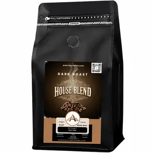 Dark Roast House Blend Coffee - Original Blend with 1.7 oz Ground Coffee, Dark Roast Flavor Beverage Chocolate