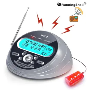 NOAA Weather Radio-S.A.M.E. Localized Programming,Weather Alert Radio with 80+ Emergency Alerts,Alarm Clock,NOAA Weather Radio with Battery Backup,External Warning Light for Emergency Audio