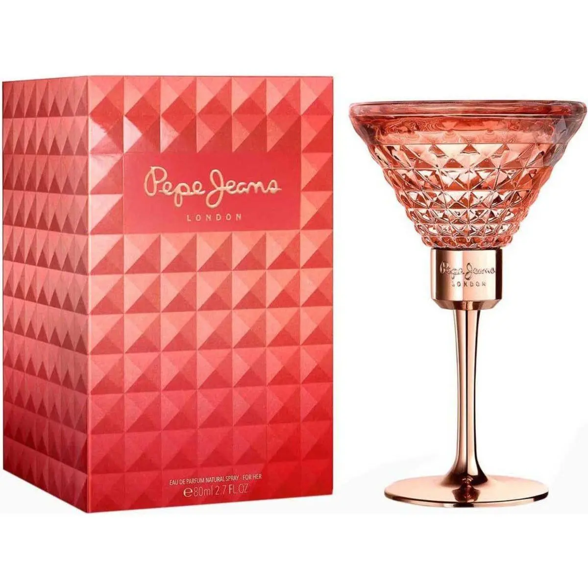 Pepe Jeans for Her Eau de Parfum Spray, Sweet Gourmand Women's Fragrance with Marshmallow, Vanilla & Almond Notes, 2.7 fl oz, Youth, Vodka, Feminine Energy, Musk, Charming Fragrance, Launched In 2018, Bare Vanilla Women's Fragrance