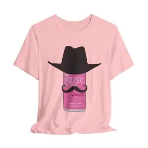 Mustache Pink Red Bull T-Shirt Vintage Style Tee For Red Bull Fans