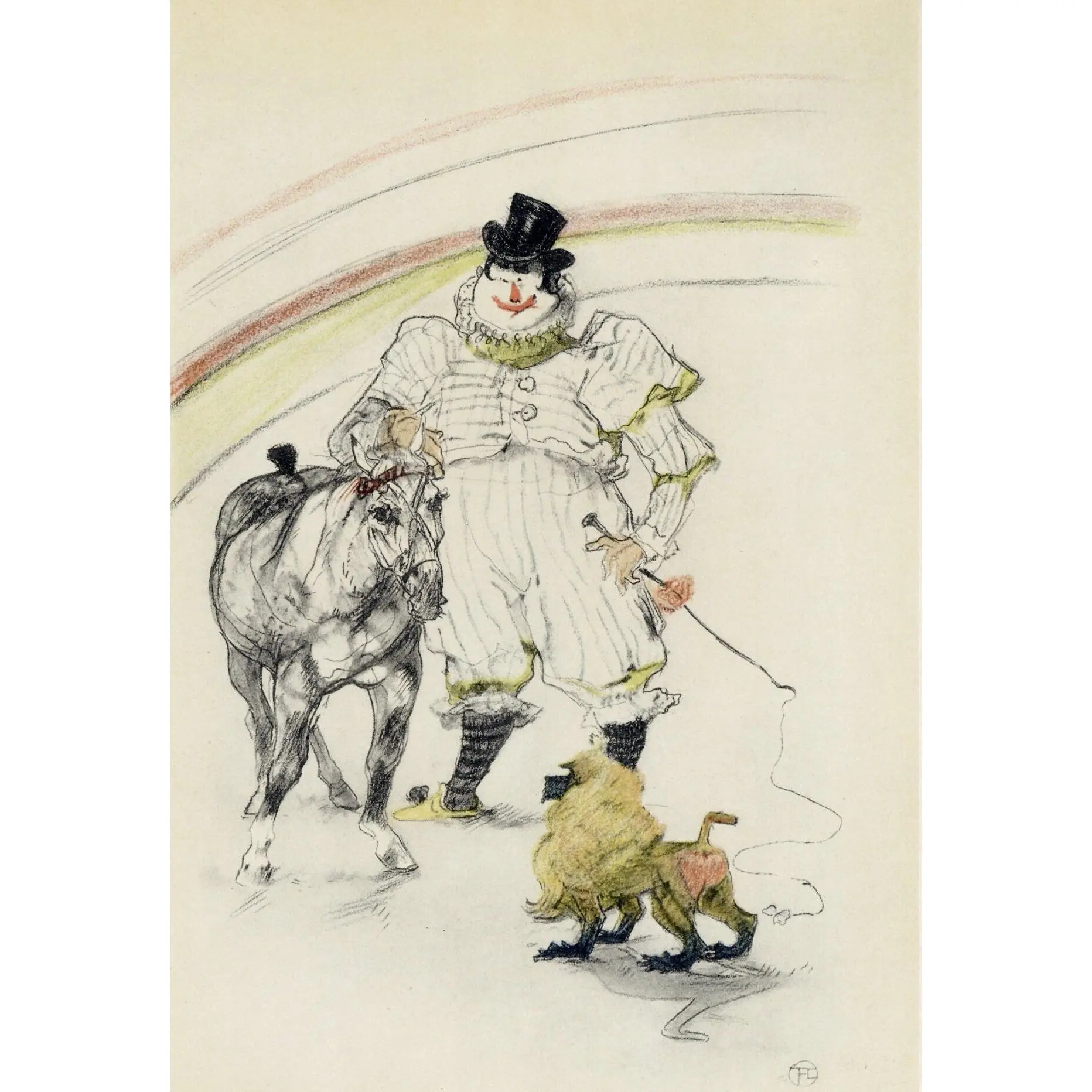 Henri de Toulouse-Lautrec, Cheval et Singe dressé, The Circus by Toulouse-Lautrec, Limited Edition Lithograph