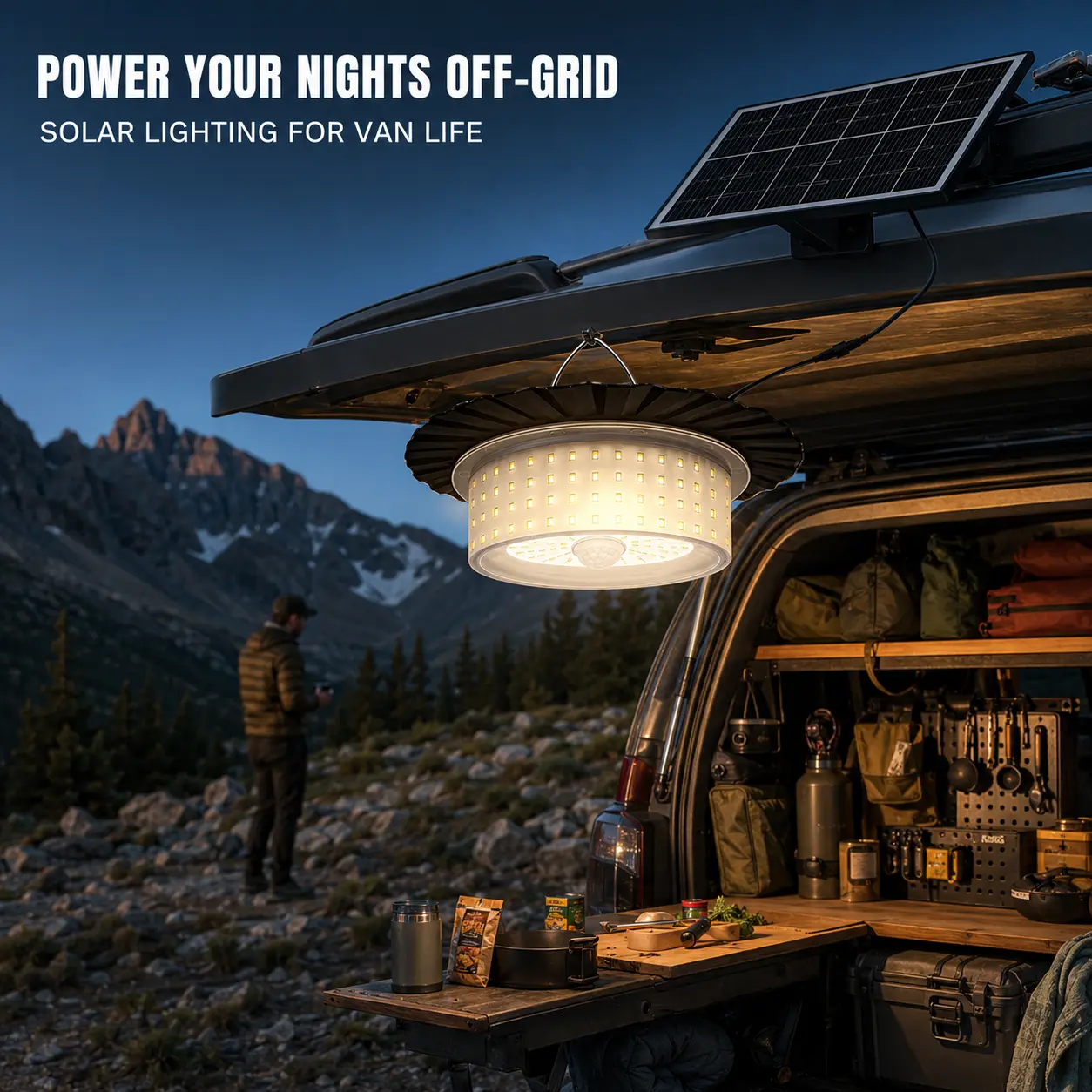 244 LED 【Solar Shed Light】 with Remote Control, Indoor Outdoor Hanging Solar Pendant Lamp with Adjustable Brightness, 2H/4H/6H Timer, 16.4FT Cable and 3900mAh Battery for RV, Van Life, Camping, Cabin, Shed and Shelter