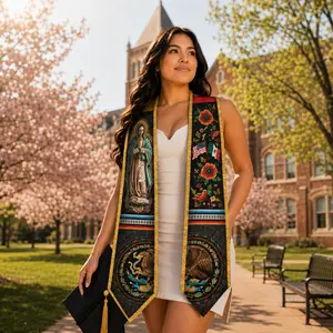 Mexico Graduation Stole 2026 – Mexican Graduation Sash, Class of 2026 V Shape National Country Flag Sash