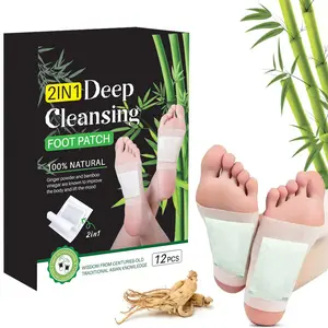 2in1 Deep Cleansing Foot Pads Bamboo Vinegar & Ginger for Sleep Support Stress & Fatigue Relief Natural Foot Spa for Daily Wellness Self Care Gift for Family & Loved Ones