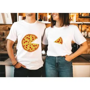 Valentines Day Matching Couples Custom Shirts, Pizza Theme Valentines Day Shirt, Valentines Day Long Sleeve Tee, Couple Valentine Day Shirt