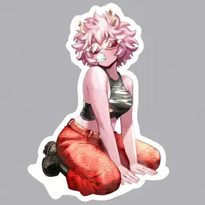 Pink Acid Dance Energy Mina Ashido Sticker