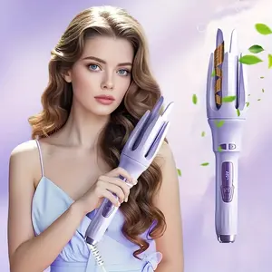One Button Electric Rotary Hair Curler, Anti-winding And Anti-scalding Design, 9 Speed Intelligent Temperature Adjustment, Portable Heated Hair Curler, LED Display, Travel Home Suitable , Mother's Day, Birthday And Christmas Gifts 2  in  1  curling  iron