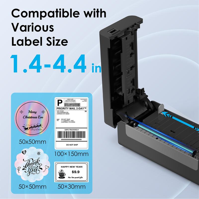 Bluetooth Shipping Label Printer 4x6 Thermal Wireless Inkless Label Printer Universal Multi-Platform Adapter for IOS, Android,macOS,Windows – Compatible with Major platform,Widely Used for Amazon, Ebay, Shopify, Etsy, USPS,Aliexpress,Temu Usb Flash Drive