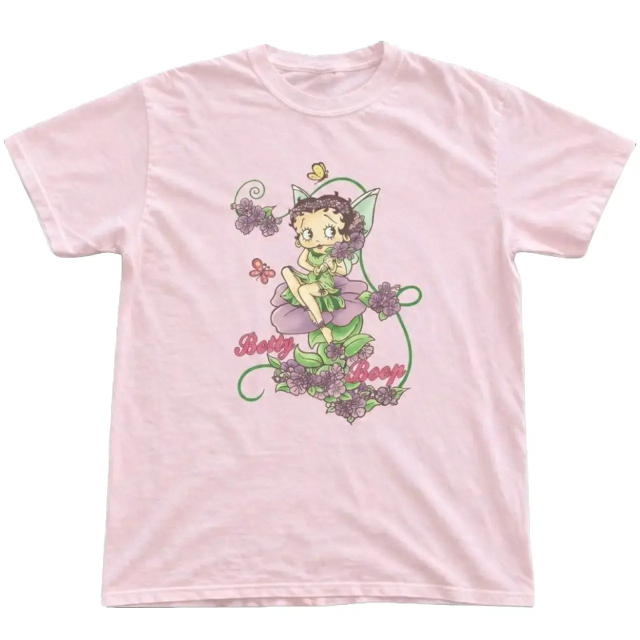 Y2K Fairy Flower Graphic T-Shirt, Cute Vintage Cartoon Design, Kawaii Summer Unisex Tee, Casual Streetwear Top, Fairy Lover Gift