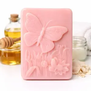 Beef Tallow Soap Bar with Rose Oil 100g 2.8 oz Natural Skincare