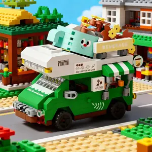 Over 150-piece Mini Vending Cart Building Block Set - DIY Holiday Gift for Kids and Adults, Flower Building Block Toy, Festive Blooming Bouquet Decoration and Creative Puzzle Toy (Christmas Gift, New Year Gift, Birthday Gift) Miniature Set