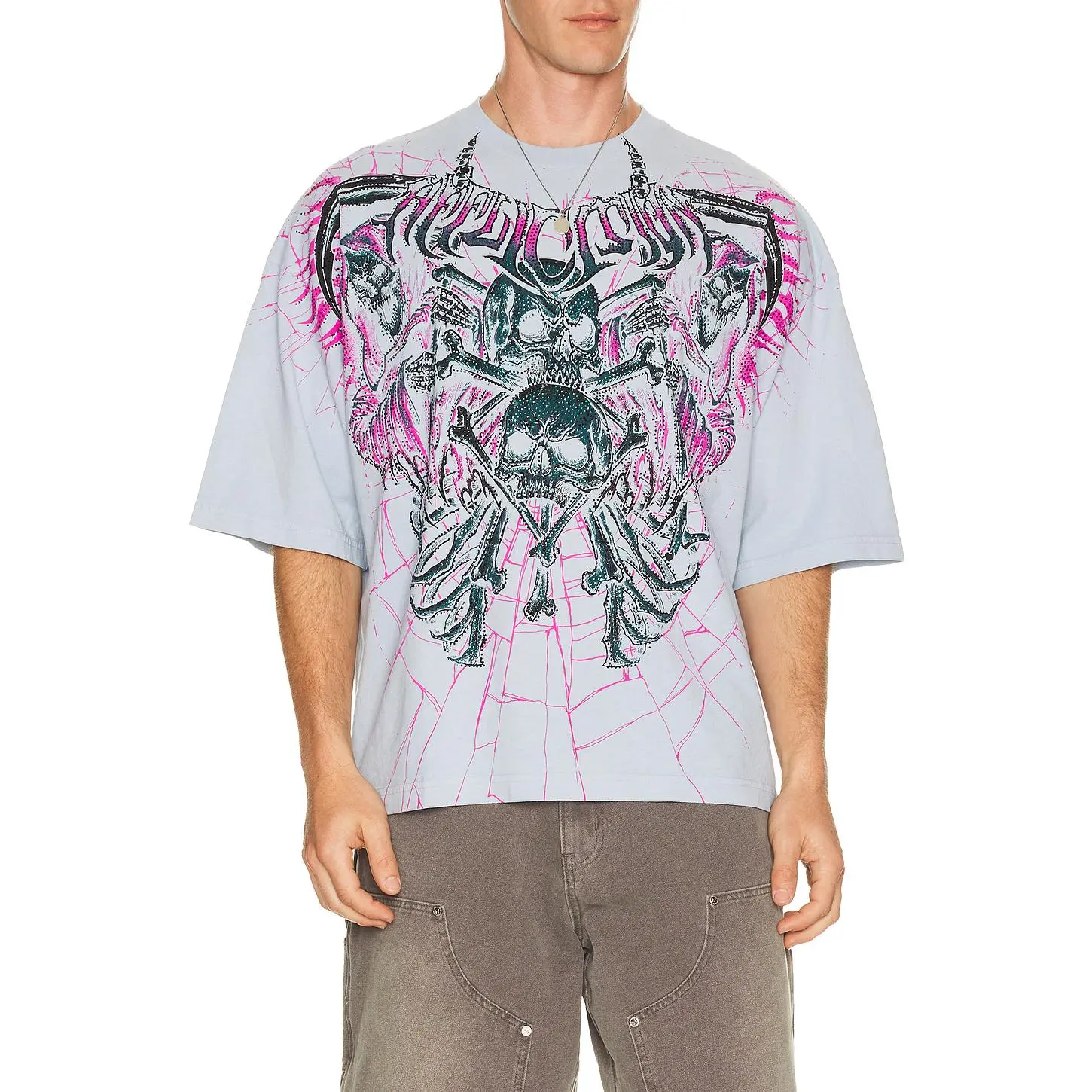 Affliction Darkness Falls Short Sleeve Tee in Slate Blue