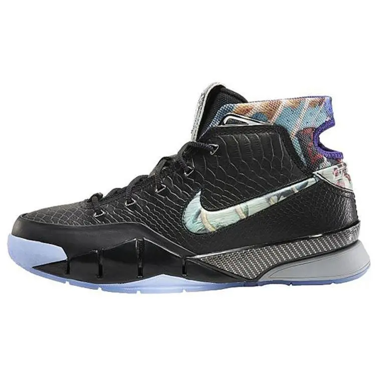 Nike Kobe 1 Prelude 81 Points Retro Cushioned Mid Top Basketball Shoes Men's Black 640221-001