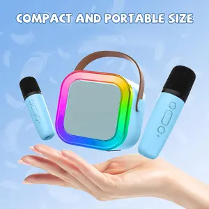 Portable Mini Karaoke Machine, Wireless Bluetooth Speaker with Karaoke Microphone, Long Battery Life, HiFi Sound Quality, Multiple Colors, Ideal Gift for Party Camping Travel