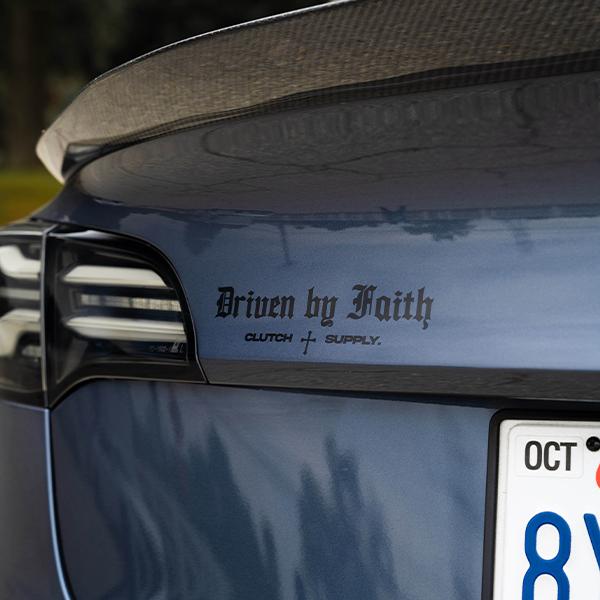Driven by Faith Decal