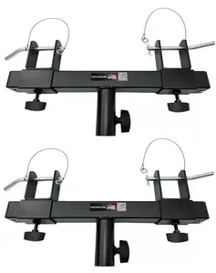 Two (2) Black Triangle or Square Truss Adapter Bracket Tripod Crank Light Stand