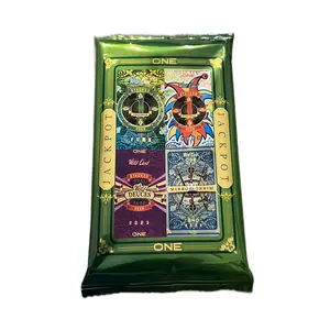 2023 Wild Card Jackpot 1/1 SSP Football Hobby Pack with Dual Autos, Mirrors, White Joker & Rainbow Designs