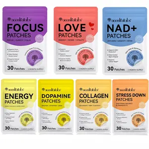 Acentiallabs skin patches (NAD+ patch/Skin Repair/stress relief/collagen/energy/love/focus/dopamine patch, 7 types available), waterproof and sweatproof, portable packaging, lazy-friendly design, perfect for holiday gifts.