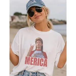 Joe Dirt Merica Shirt, Funny Patriotic Graphic Tee, Fourth of July Shirt, Retro Americana USA Shirt