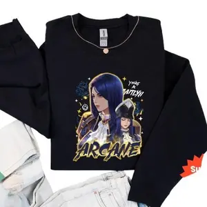 Powder Jinx Arcane Graphic Sweatshirt Gift For Him Sweater