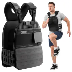 Weighted Vest For Men And Women, Adjustable Bodyweight Vest With Shoulder Pad And Reflective Stripe, Versatile Exercise Equipment For Strength Training, Running, Jogging, HIIT, Cross-Training, Fitness, Muscle Building