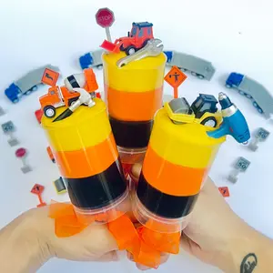 Construction Play Dough Push Pop Party Favor