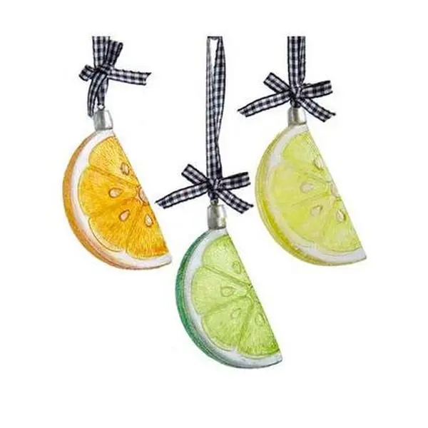 Lemon, Lime and Orange Slice Ornaments, 3 A