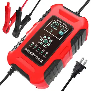10-Amp Car Battery Charger for Wet/GEL/SLA/LiFePO4/Lead-Acid/AGM Batteries, 12V/ 24V Smart Battery Charger/Maintainer, for ATVs/Golf Cart/Motorcycle/Automobile/Marine etc Quick Charger