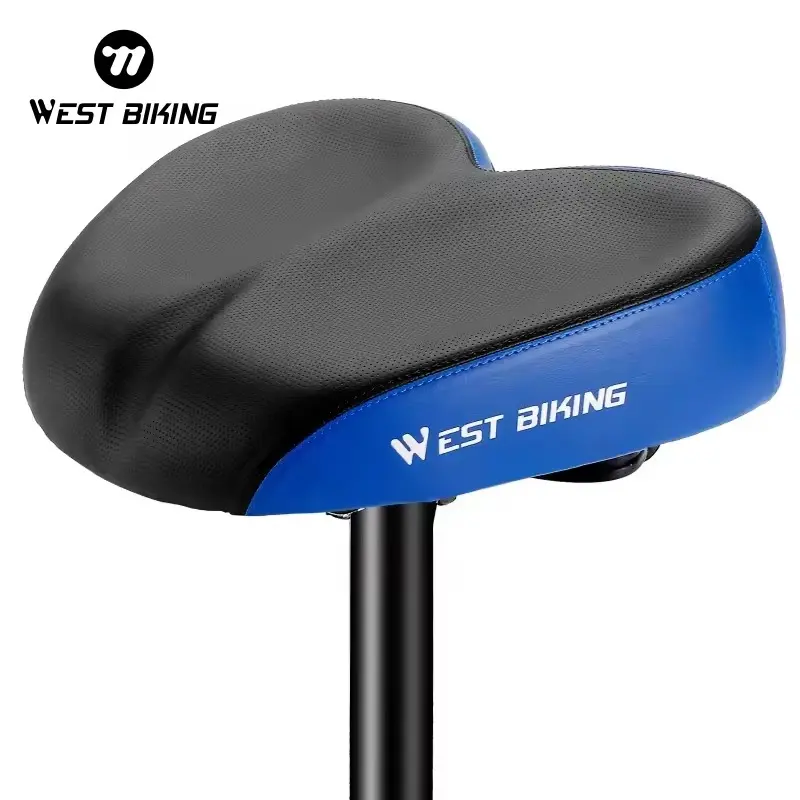 New Design Wider Comfortable Double Track Shock Bow Bicycle Saddle High Elastic Waterproof Leather Bicycle Saddle Bike Seat
