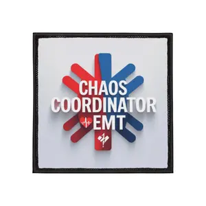 Custom Iron-On Patches for EMTs, Fun Chaos Coordinator Patch, Unique Gifts for First Responders, Emergency Medical Humor, Medic Accessories,