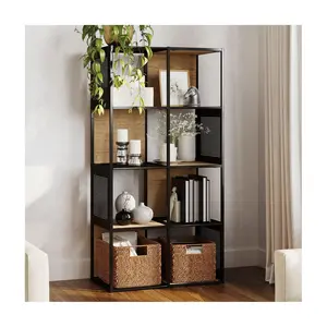 Lavish Home Cube Storage Organizer Industrial-Style Shelving