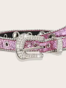 Easter Y2k Rhinestone Decor Belt, Wide Waistband for Party, Designer Belt, Fashion Belts, Country Rivet Full Rhinestone Men & Women Accessories for Daily Clothing Decor,  Belts for Women