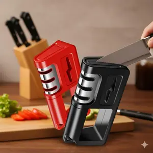 Professional 4-in-1 Ceramic Diamond Sharpening Stone Set, High Hardness Tungsten Steel Honing Rod for Kitchen Knives, Scissors, Outdoor & Hunting Tools - Portable Home Metal Polishing & Sharpening Kit