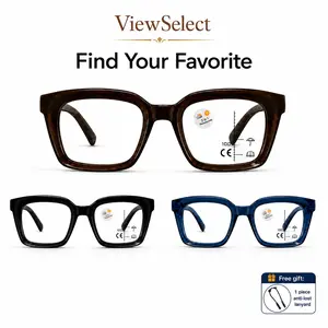 Light Adaptive Progressive Reading Glasses for Women Men, Multifocal Photochromic Readers with Blue Light Filtering, Stylish Oversized Square Frames