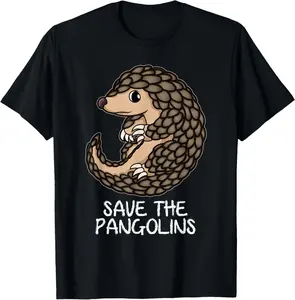 100%cotton Pangolin Shirt Save the Pangolins Wildlife Conservation T-Shirt