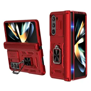 360 Degree Rotatable Phone Case with Bracket, Shockproof Phone Protective Cover, Phone Accessories Compatible with Samsung Galaxy Z Fold 6/Z Fold 5, Casing