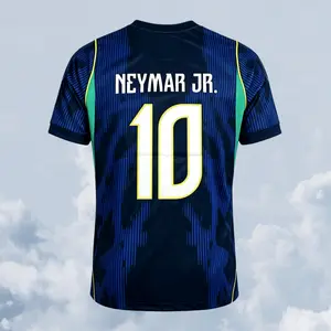 2026 Brazil National Away Blue No.10 Neymar No.7 Vini Short Sleeves Soccer Jerseys