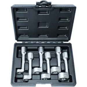 12pt 1/2" L-Type Diesel Injector Line Socket Wrench Set 12 14 16 17 18 19mm (6PCS)