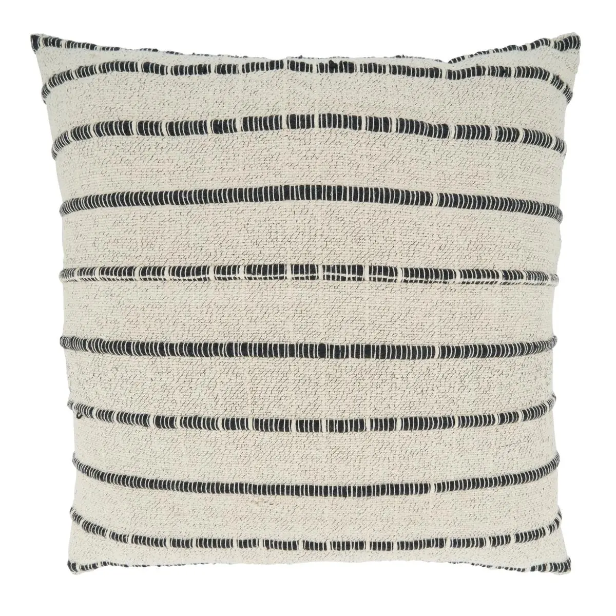 212 MAIN 22 in. Square Decorative Cushion - 100% Cotton Corded Edge, Down Filling, Natural Jazzy Throw Pillow for Bedroom, Decorative Cushions