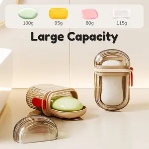 Travel soap box, portable leak-proof soap storage box, soap box with lid, suitable for home bathrooms, gyms, camping, vacation travel essentials, must-have travel item