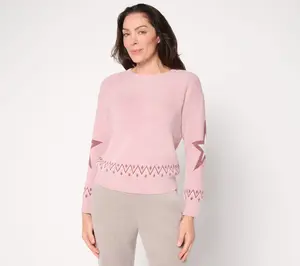 Barefoot Dreams CozyChic Ultra Lite Star Crewneck Pullover